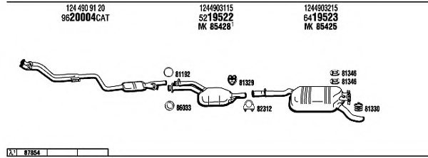 WALKER MB20057 Exhaust System